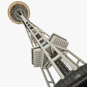 Space Needle Seattle Tower model